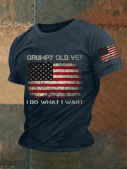 Men's Grumpy Old Vet I Do What I Want Short-sleeved T-shirt