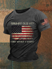 Men's Grumpy Old Vet I Do What I Want Short-sleeved T-shirt