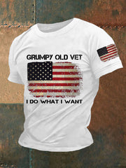 Men's Grumpy Old Vet I Do What I Want Short-sleeved T-shirt