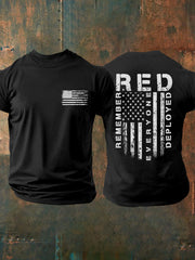 Men's Red Remember Everyone Deployed T-shirt