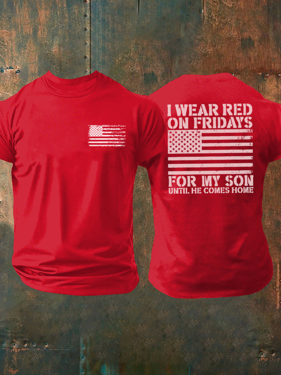Men's I Wear Red On Fridays For My Son T-shirt