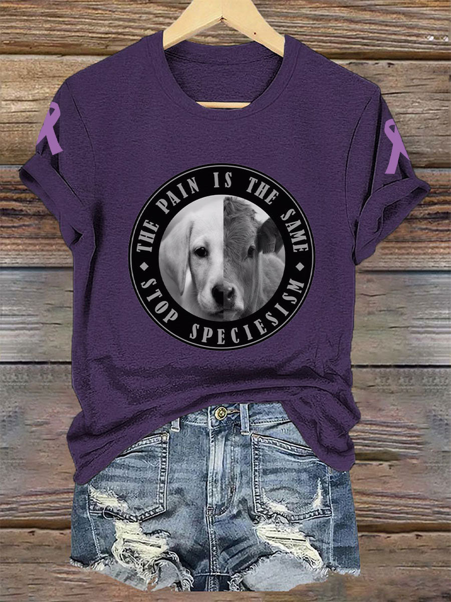 Women's the pain is the same stop speciesism T-shirts