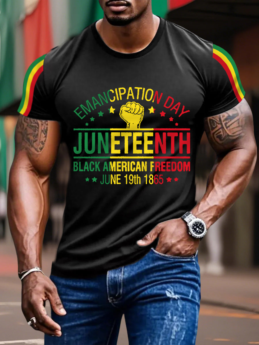 Men's  1865 Emancipation Day African American Freedom Casual Tee