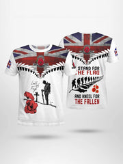 Chemise I STAND FOR THE FLAG AND KNEEL FOR THE FALLEN pour homme