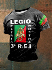 T-shirt à manches courtes imprimé de la Légion étrangère française pour homme