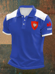 à manches courtes France Rugby Print pour homme