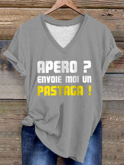 Femmes Apéro Envoie moi un pastaga! T-shirt