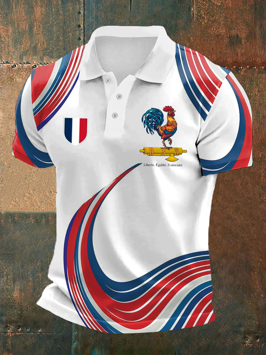 Le drapeau français des hommes conçoivent le Vêtements à manches courtes