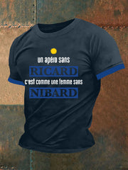 T-shirt à manches courtes Un Apero Sans  C'est Comme Une Femme Sans Nibard pour homme