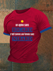T-shirt à manches courtes Un Apero Sans  C'est Comme Une Femme Sans Nibard pour homme