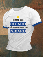 T-shirt à manches courtes Un Apero Sans  C'est Comme Une Femme Sans Nibard pour homme