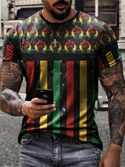 Tee-shirt Homme Noir History  Imprimé