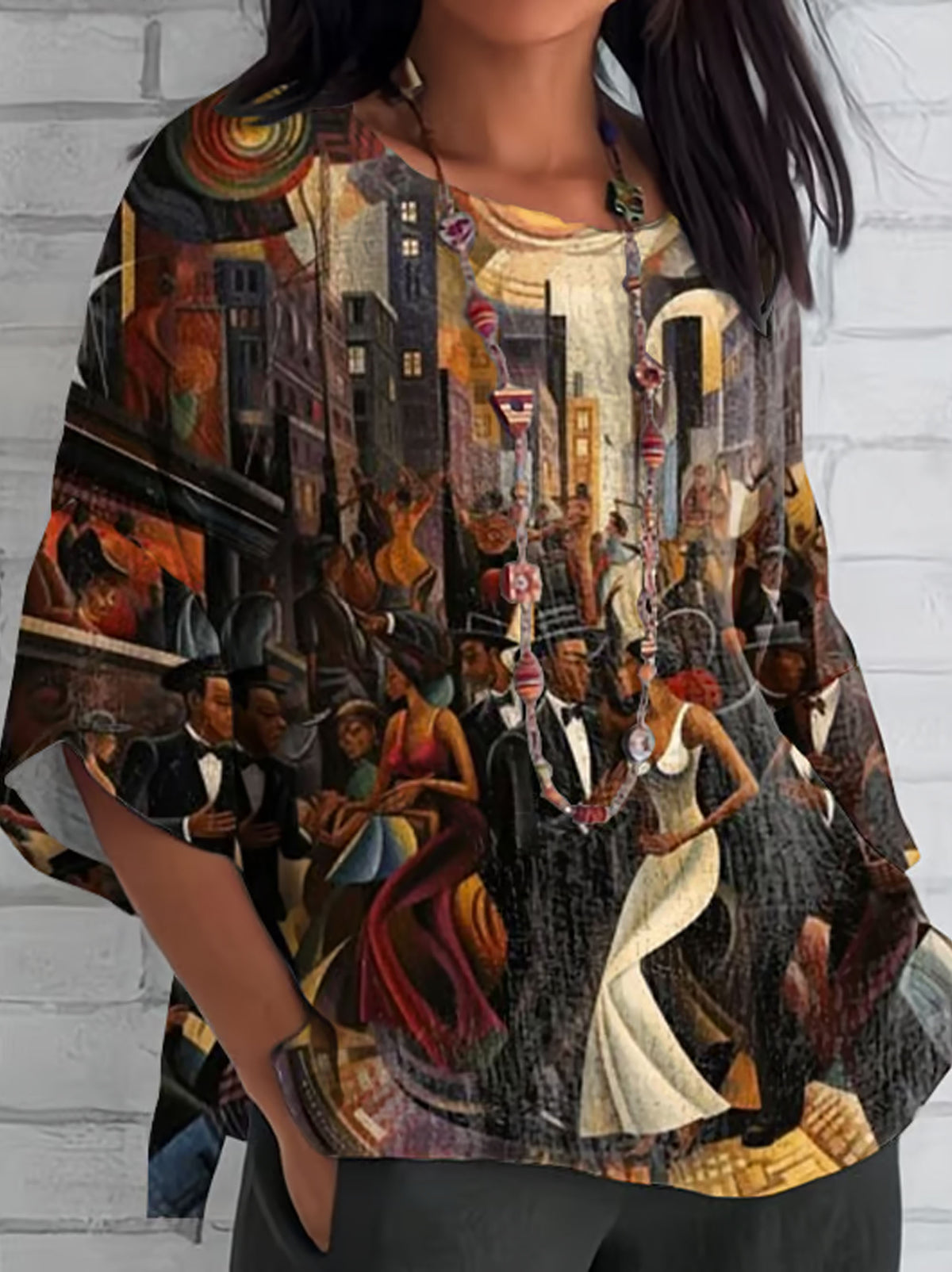 Cheer Independence And Freedom Print Blouse imprimée pour femme