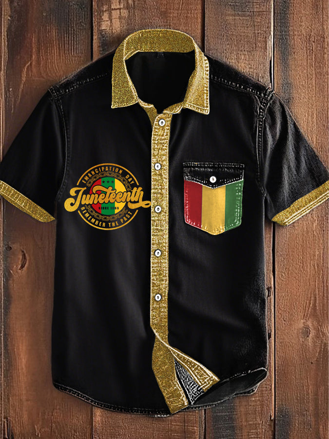 Chemise noire imprimée History  1865 pour homme