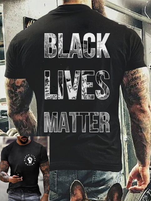 T-shirt noir Lives Matter pour homme