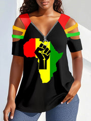 T-shirt noir Lives Matter pour femme