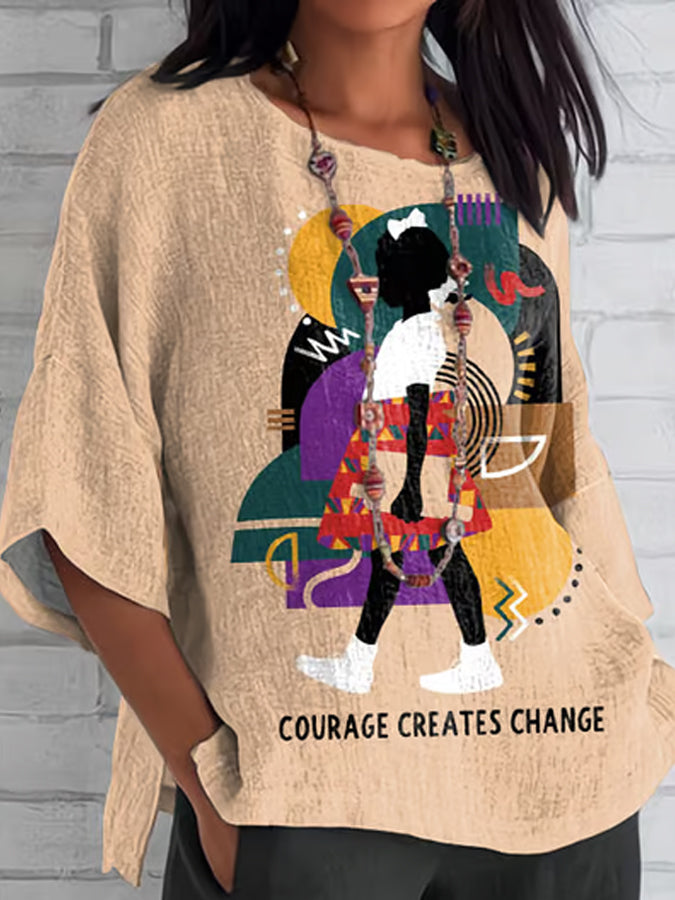 Hauts imprimés Black History  Femme