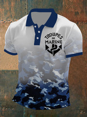 T-shirt à manches courtes France Marine Troops Homme