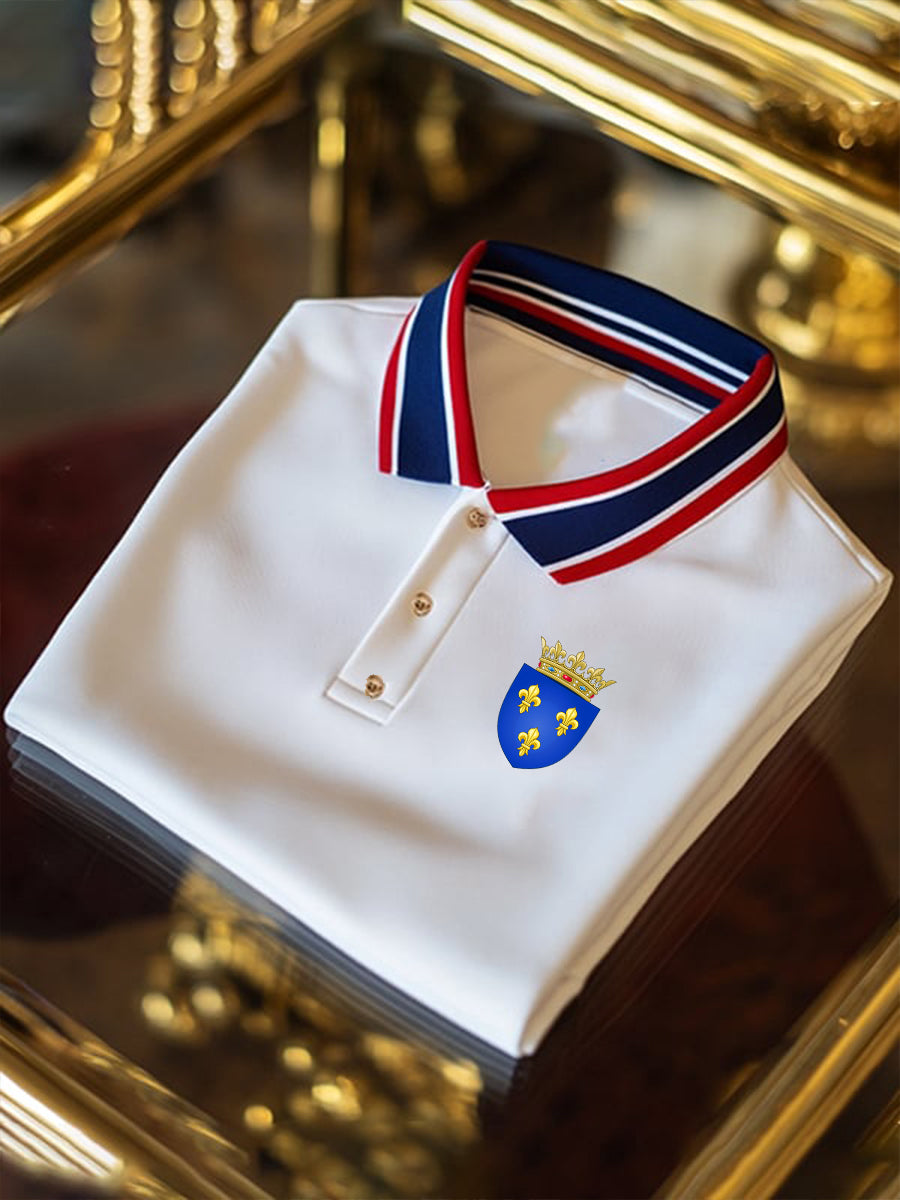 T-shirt à manches courtes Bouclier Bleu Du Lys Doré Homme