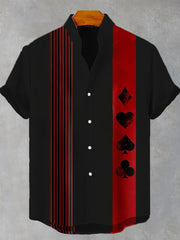 Chemise poker manches courtes homme