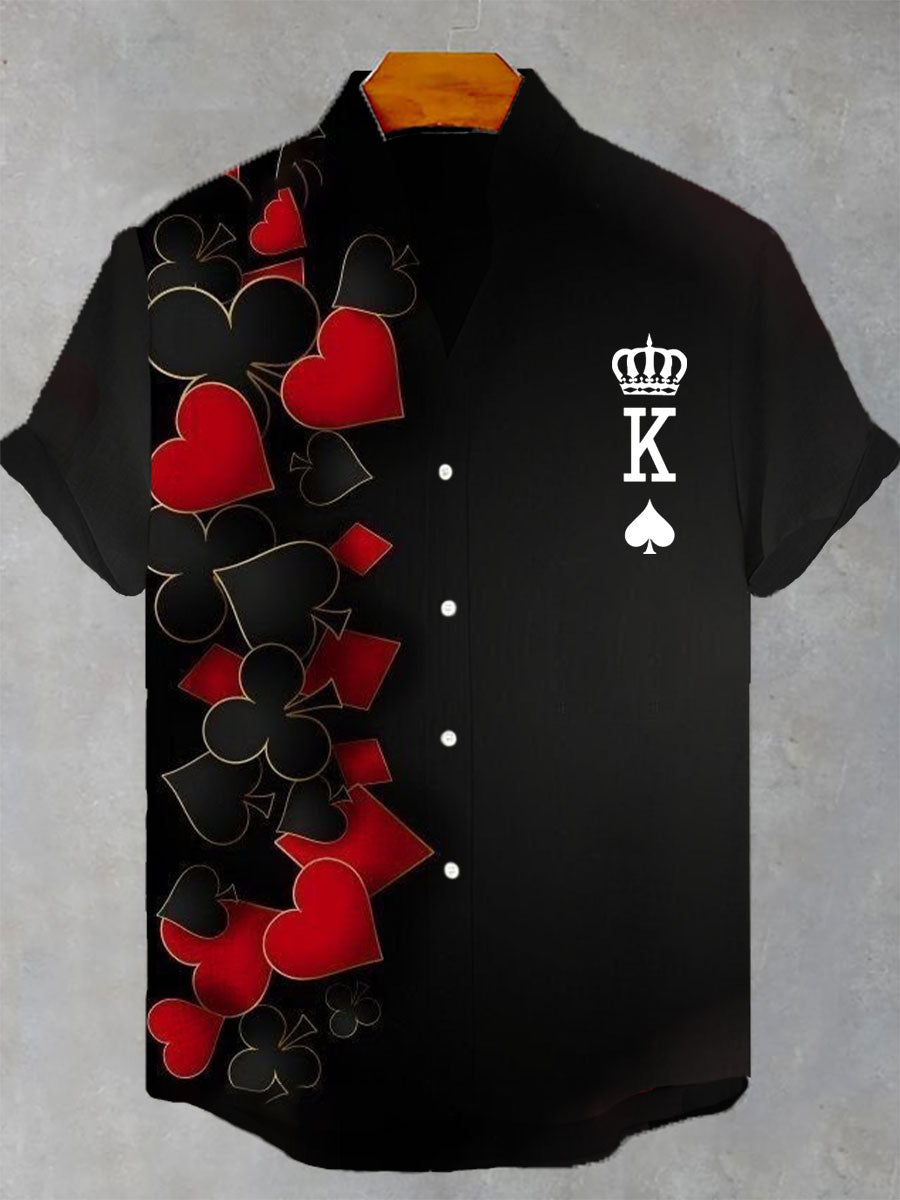 Chemise poker manches courtes homme