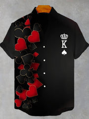 Chemise poker manches courtes homme