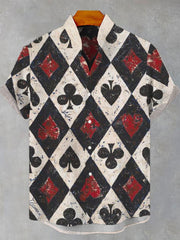 Chemise poker manches courtes homme