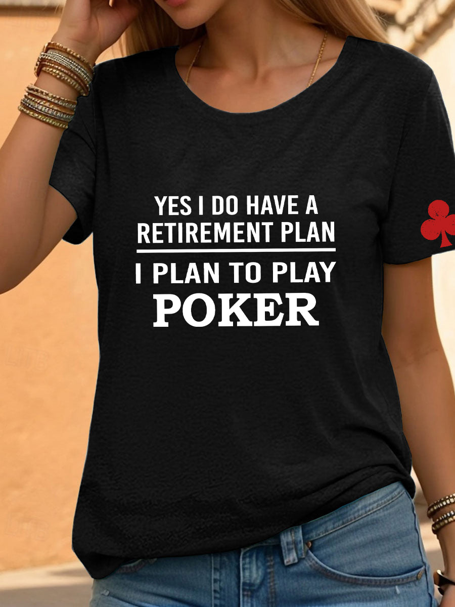 Tee-shirt poker femmes