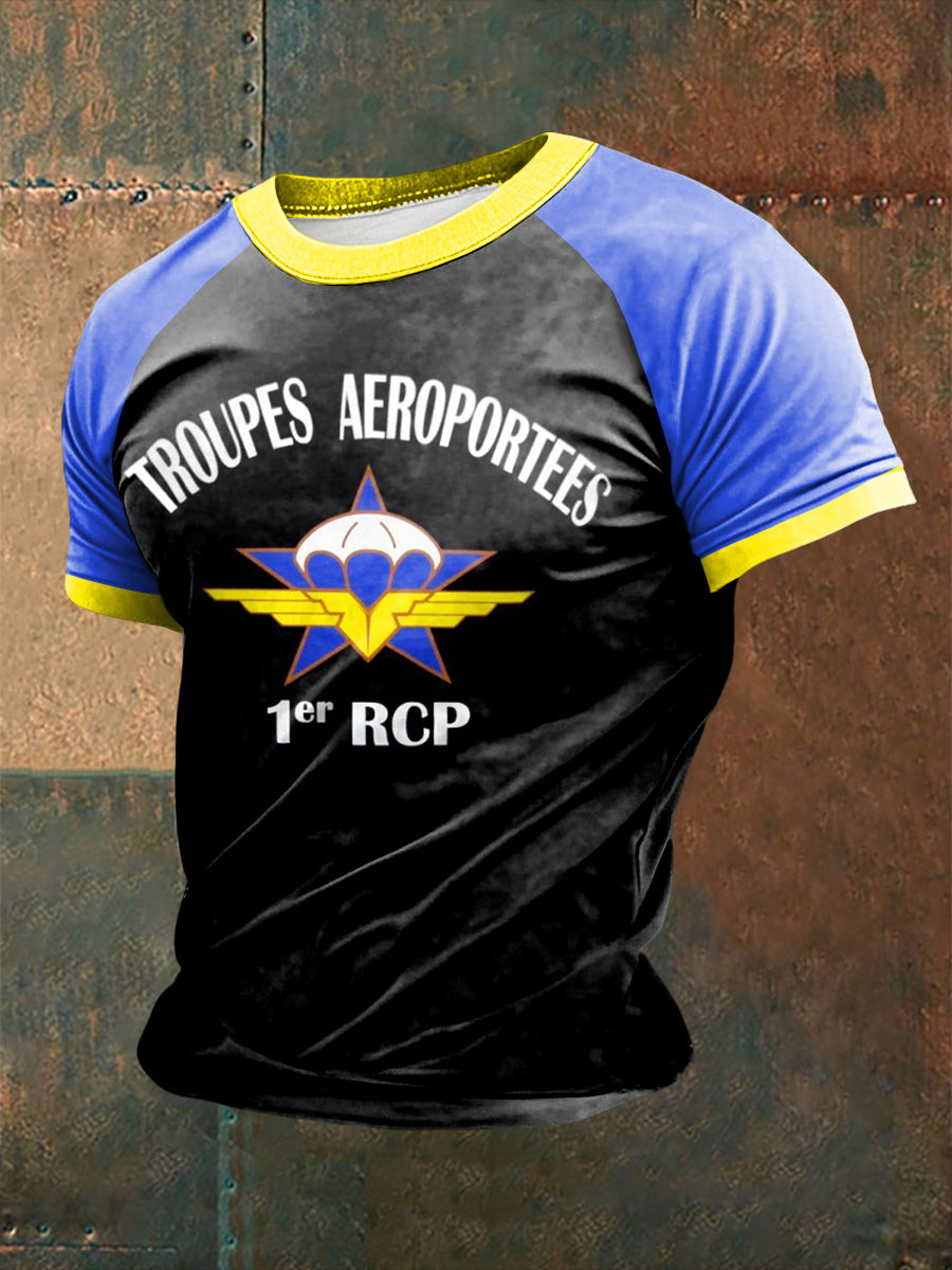 T-shirt à manches courtes 1er RCP (Régiment de Chasseurs Parachutistes) pour homme