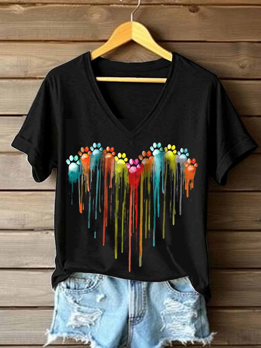 T-shirt coloré de patte des femmes