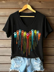 T-shirt coloré de patte des femmes