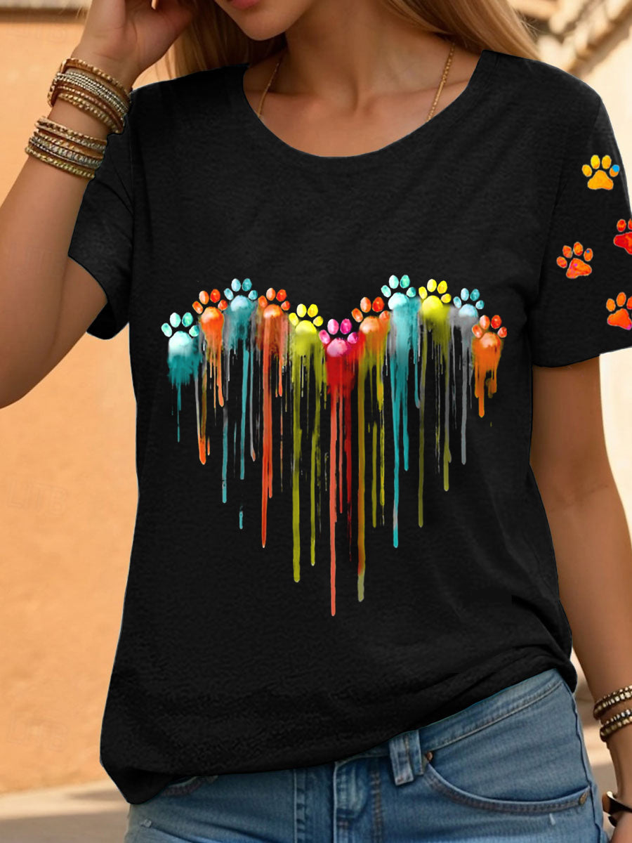 T-shirt coloré de patte des femmes