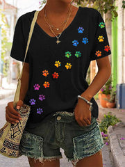 T-shirt coloré de patte des femmes