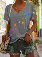 T-shirt coloré de patte des femmes