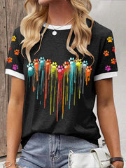 T-shirt coloré de patte des femmes