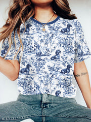 T-shirts à imprimé teckel pour femmes