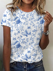 T-shirt décontracté Ragdoll Cat Print Femme