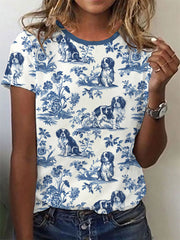 T-shirt Cavalier King Charles Beagle Femme