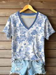 T-shirt décontracté Maine Coon Cat Print Femme