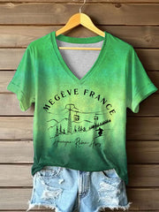 T-shirt à manches courtes France Travel Femme
