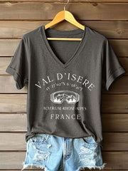 T-shirt à manches courtes France Travel Femme