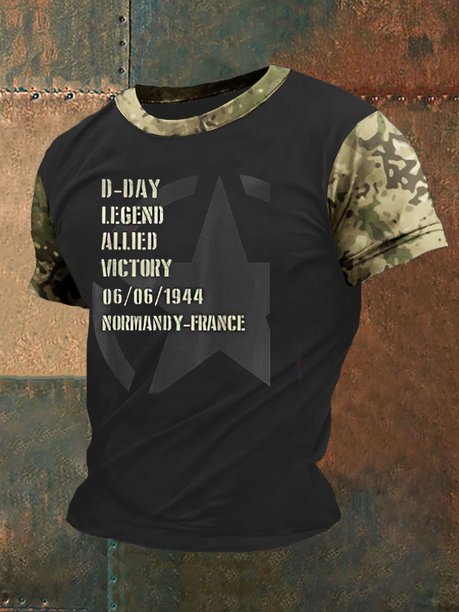 T-shirt Homme D-Day Legend 1944 invasion Normandy Military WW2 Classic