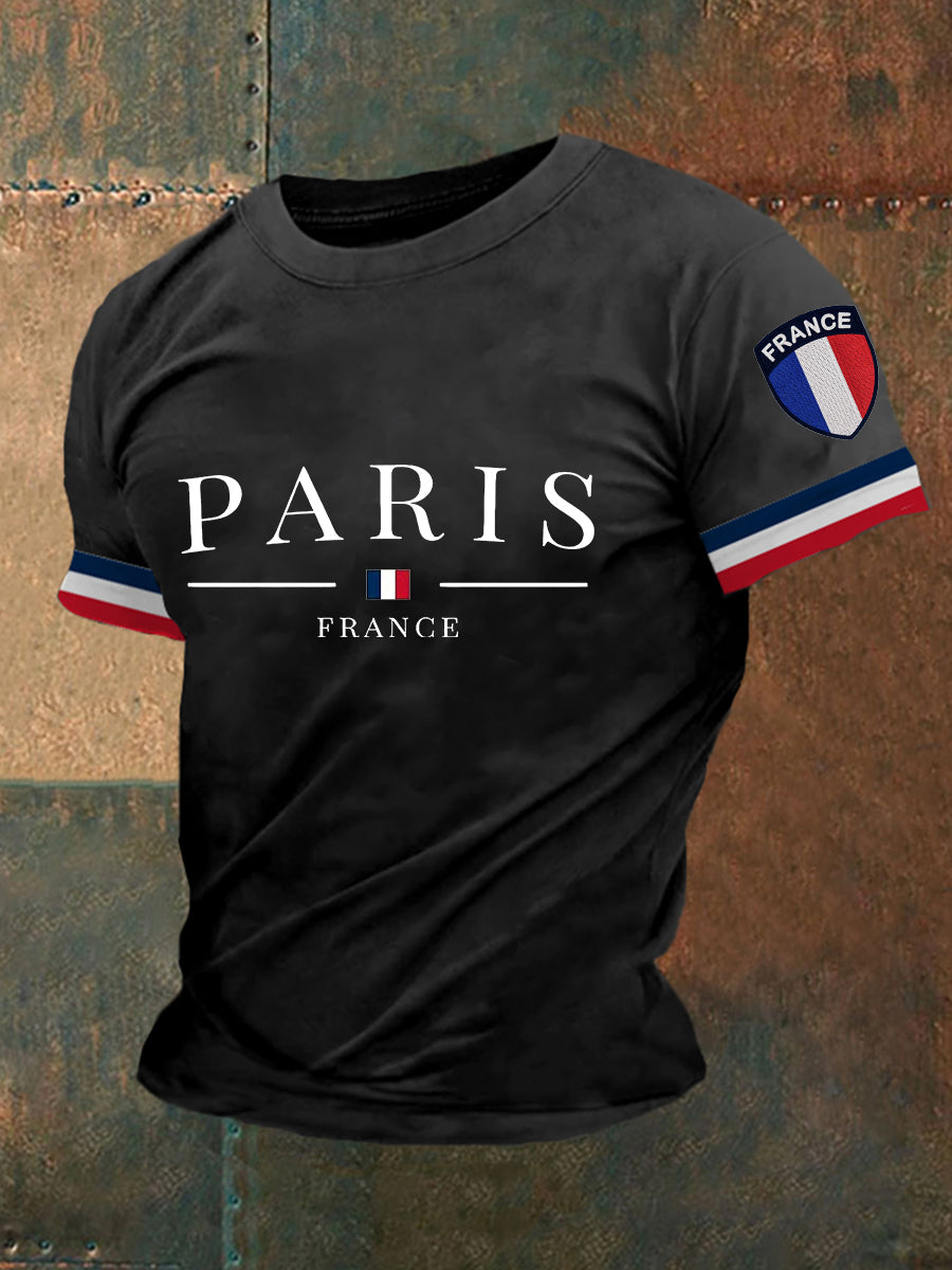 T-shirt à manches courtes Paris France Homme