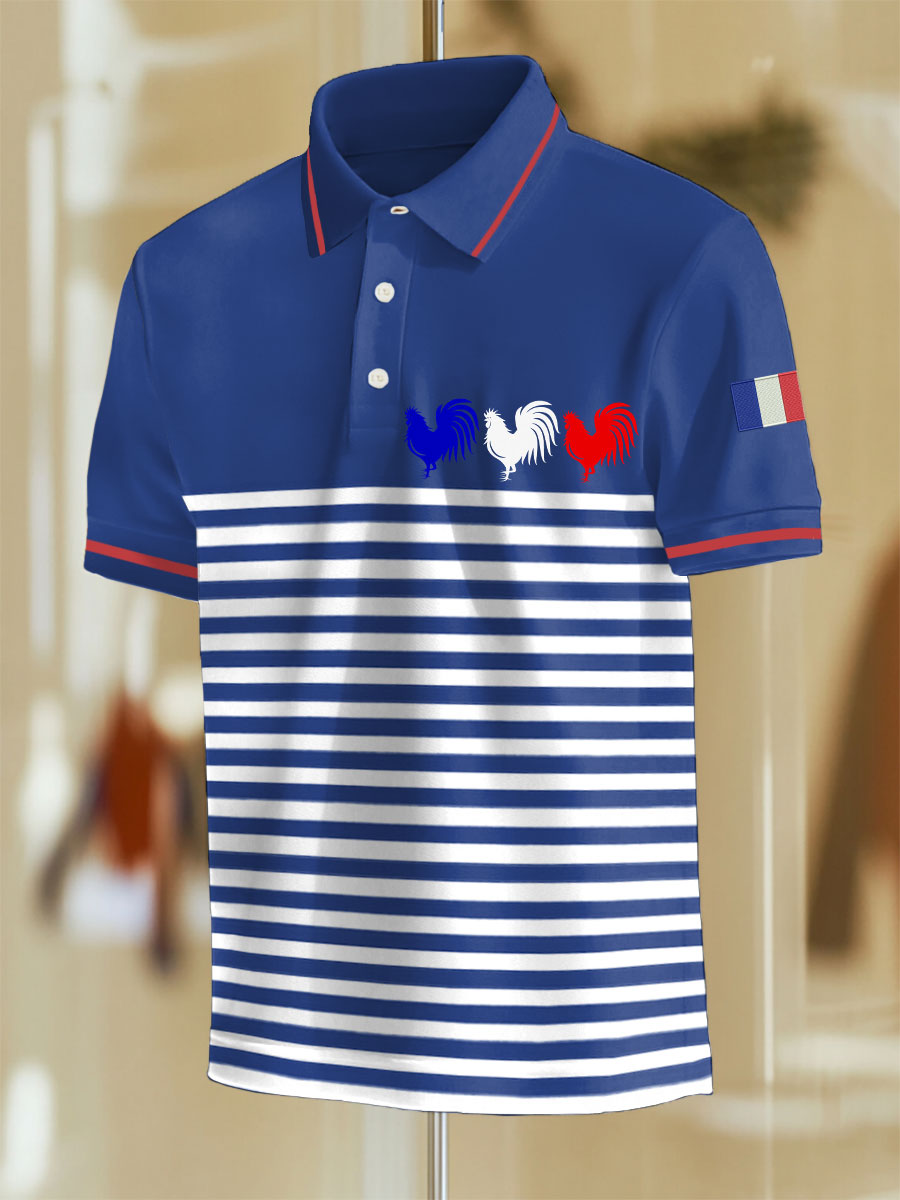 Hauts rayés de style d'affaires français pour hommes