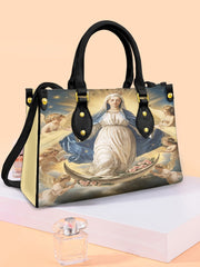 Sac à bandoulière Faith Virgin Mary en cuir pour femme