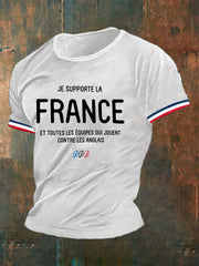 T-shirt manches courtes Je Supporte La France Homme