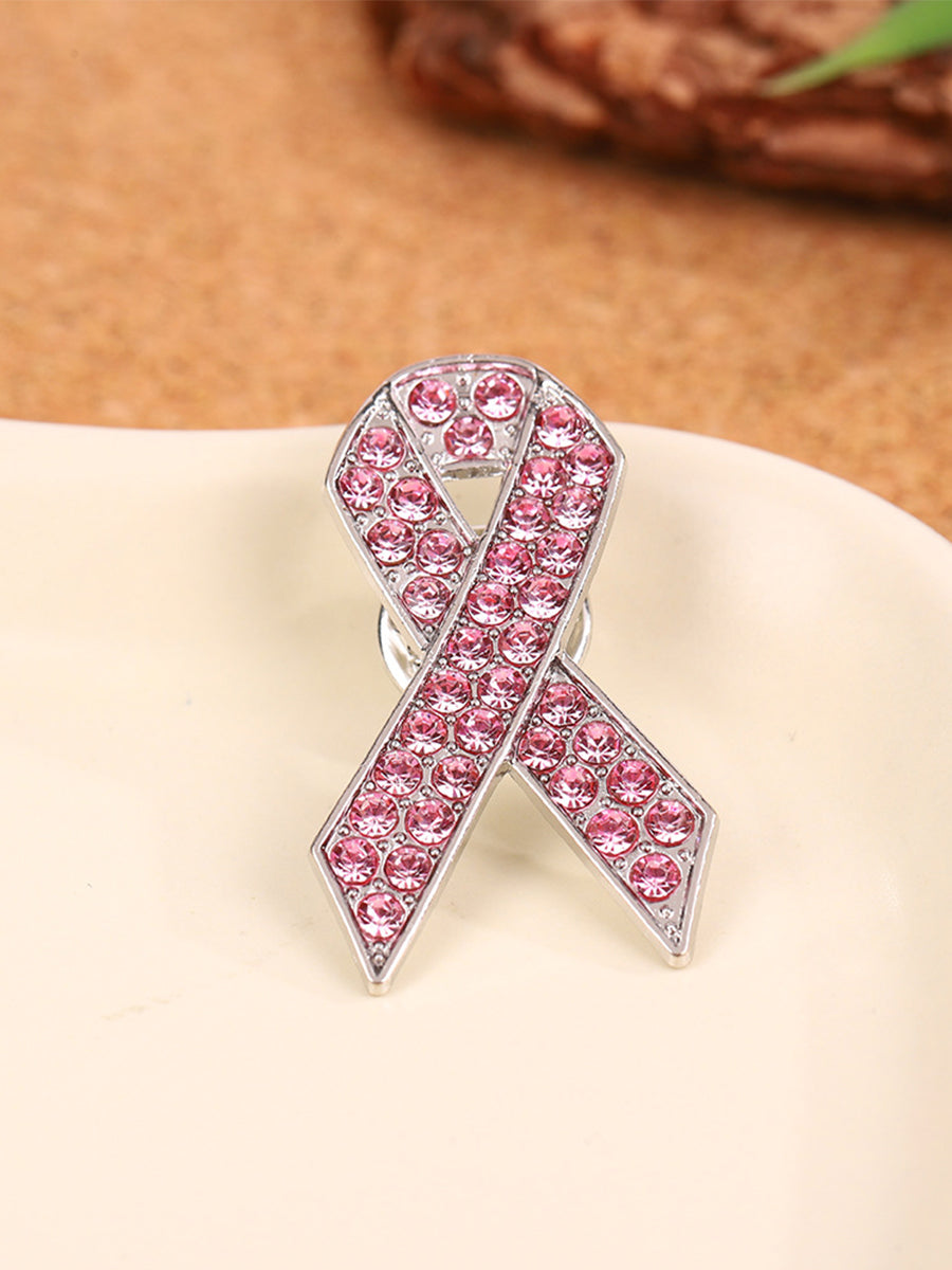 Broche ruban rose pour femme Cancer du sein