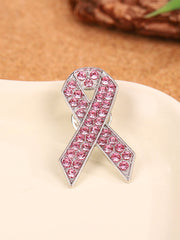 Broche ruban rose pour femme Cancer du sein