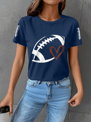 T-shirt décontracté pour femmes Football Gameday Football Fans