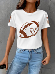 T-shirt décontracté pour femmes Football Gameday Football Fans